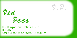 vid pecs business card
